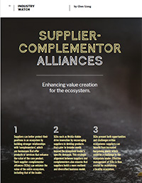 Supplier-Complementor Alliances
