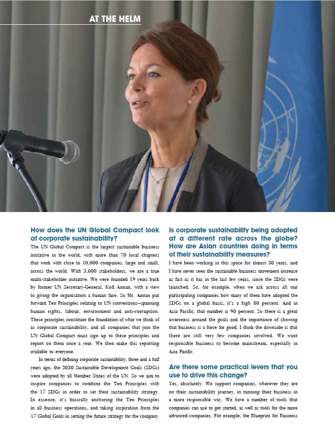 Corporate sustainability: An interview with Lise Kingo, CEO and Executive Director of the United Nations Global Compact
